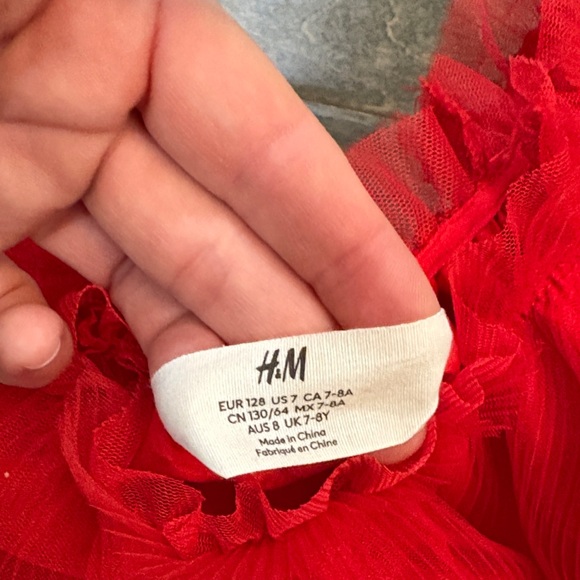 H&M Red and Burgundy Layered Tulle Dress - Picture 2 of 4